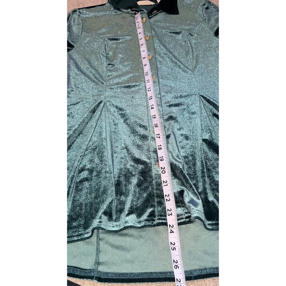 Soft Surroundings (Small) Women’s- Green Velvet Enchanted Button Shirt Fiona - Picture 10 of 16